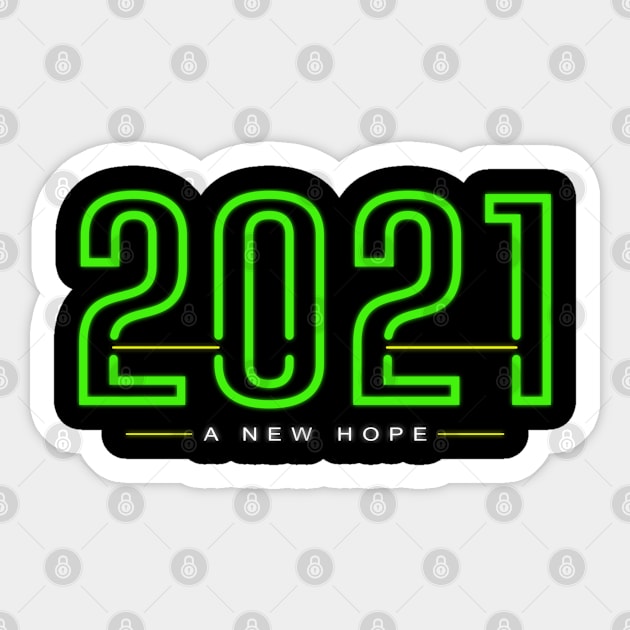 2021 A New Hope New Year Gift Idea Sticker by Macphisto Shirts